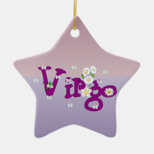 Ornamento De Cerâmica Flores do Virgo