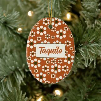 Ornamento De Cerâmica Flores florais mexicanas