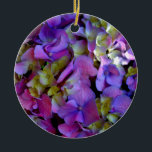 Ornamento De Cerâmica Flores magenta púrpura amarelas Hydrangas<br><div class="desc">Hidrópias roxas muito bonito com um toque de dedos e amarelos. Perfeito para primavera, verão ou eventos de outono. Lindas hagens púrpuras para ocasiões de campo, boho, jardim e tema floral. Para começar a alterar nomes e detalhes do evento, clique em "Personalizar este modelo" e edite o texto nas caixas...</div>