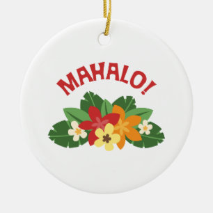 Ornamento De Cerâmica Flores Mahalo