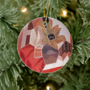 Ornamento De Cerâmica Flores numa Mesa por Juan Gris, Cubismo Vintage