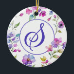 Ornamento De Cerâmica Flores silvestres cor-de-rosa-rosa-Elegante<br><div class="desc">Verde-verde-cor-de-água roxa-rosa elegante - Para começar a alterar nomes e detalhes do evento, clique em "Personalizar este modelo" e edite o texto nas caixas modelo. Para acessar as ferramentas de edição mais avançadas, role para baixo até "Clique para personalizar mais". Assim que estiver na ferramenta design do Zazzle, você poderá...</div>