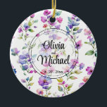 Ornamento De Cerâmica Flores silvestres cor-de-rosa-rosa-Elegante<br><div class="desc">Verde-verde-cor-de-água roxa-rosa elegante - Para começar a alterar nomes e detalhes do evento, clique em "Personalizar este modelo" e edite o texto nas caixas modelo. Para acessar as ferramentas de edição mais avançadas, role para baixo até "Clique para personalizar mais". Assim que estiver na ferramenta design do Zazzle, você poderá...</div>