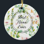 Ornamento De Cerâmica Flores silvestres de cor aquosa verde-elegante<br><div class="desc">Elegante cor de água botânica, flores silvestres verdes - ideia de presente de excelente para a vovó! Para começar a alterar nomes e detalhes do evento, clique em "Personalizar este modelo" e edite o texto nas caixas modelo. Para acessar as ferramentas de edição mais avançadas, role para baixo até "Clique...</div>
