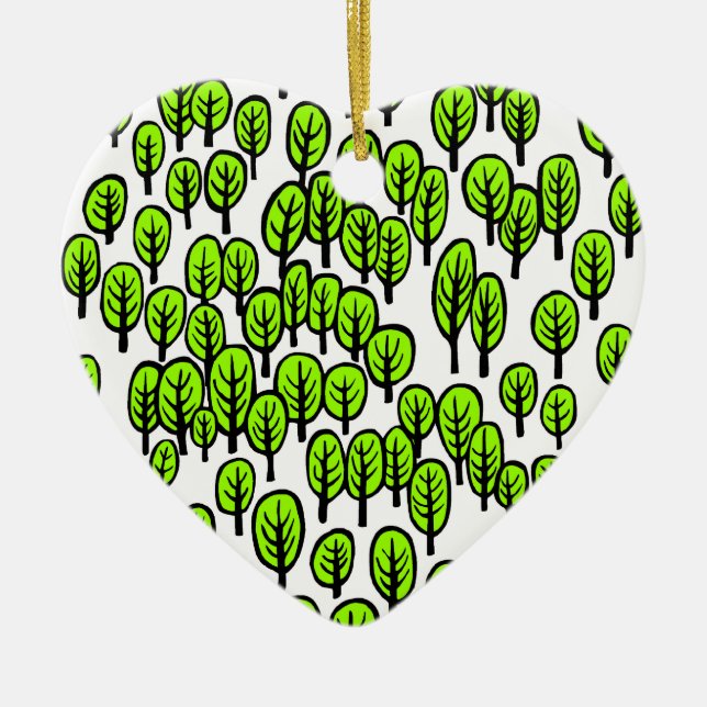 Ornamento De Cerâmica Floresta (Frente)