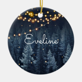 Ornamento De Cerâmica Floresta Mágica