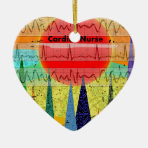 Ornamento De Cerâmica Floresta mágica da enfermeira cardíaca