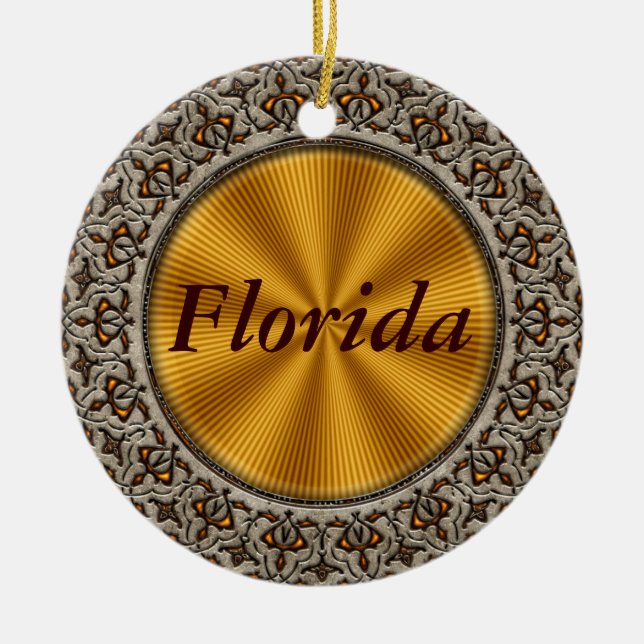 Ornamento De Cerâmica Florida (Frente)