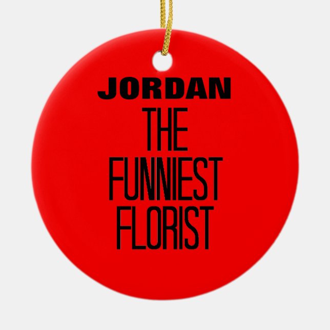 Ornamento De Cerâmica Florista Engraçado (Frente)