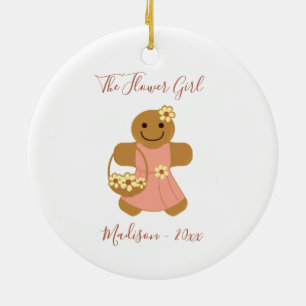 Ornamento De Cerâmica Flower Girl Gingerpão Natal