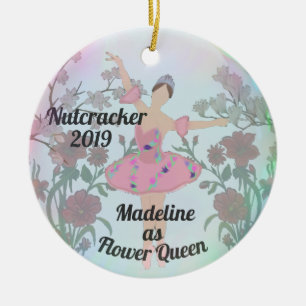 Ornamento De Cerâmica Flower Queen/Dew Drop Nutcracker Ornament