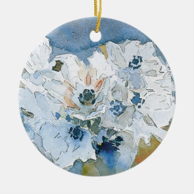 Ornamento De Cerâmica Flowers by Vrubel (Frente)