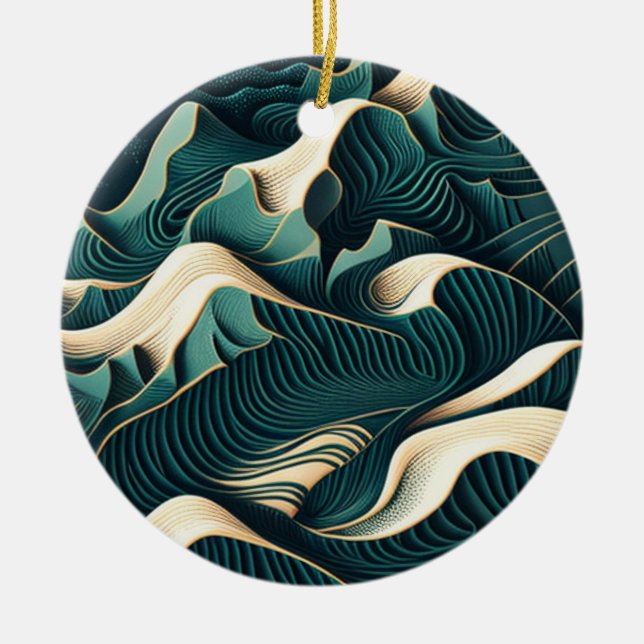 Ornamento De Cerâmica Flowing Harmony (Frente)