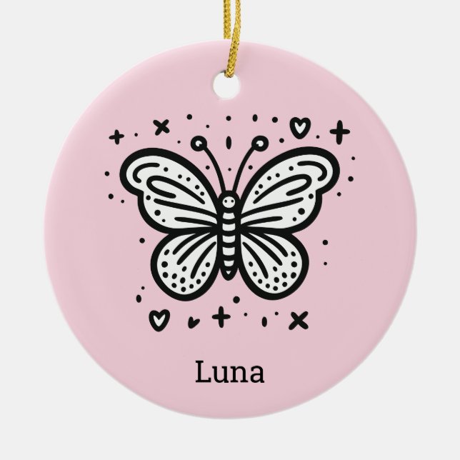 Ornamento De Cerâmica Fluffy Buffalo Baby - Kawaii Fazenda Animal (Frente)