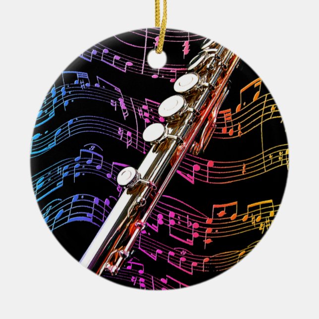 Ornamento De Cerâmica Flute é minha paixão. (Frente)