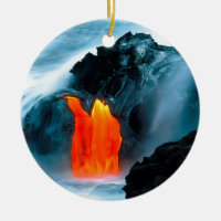 Fluxo de lava do vulcão de Kilauea Havaí