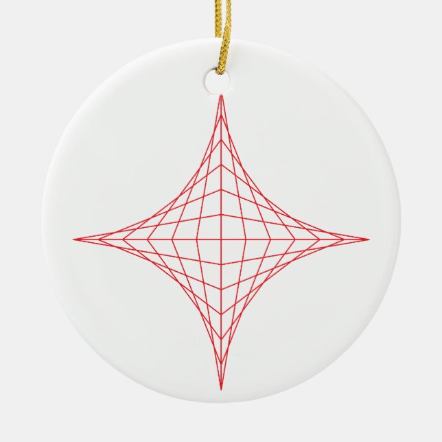 Ornamento De Cerâmica Fogo (vermelho) (Frente)
