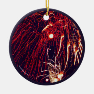 Ornamento De Cerâmica Fogos-de-artifício