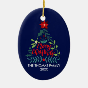 Ornamento De Cerâmica Folhagem de Natal
