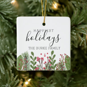 Ornamento De Cerâmica Folhagem Personalizada de Verdura de Inverno