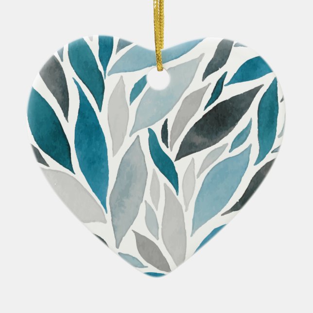 Ornamento De Cerâmica folhas de árvores (Frente)