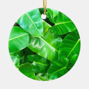 Ornamento De Cerâmica Folhas verdes Palm Folha Floresta tropical