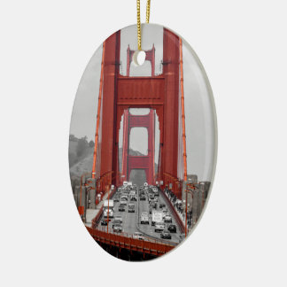ORNAMENTO DE CERÂMICA FOME! OURO GATE BRIDGE CALIFORNIA EUA