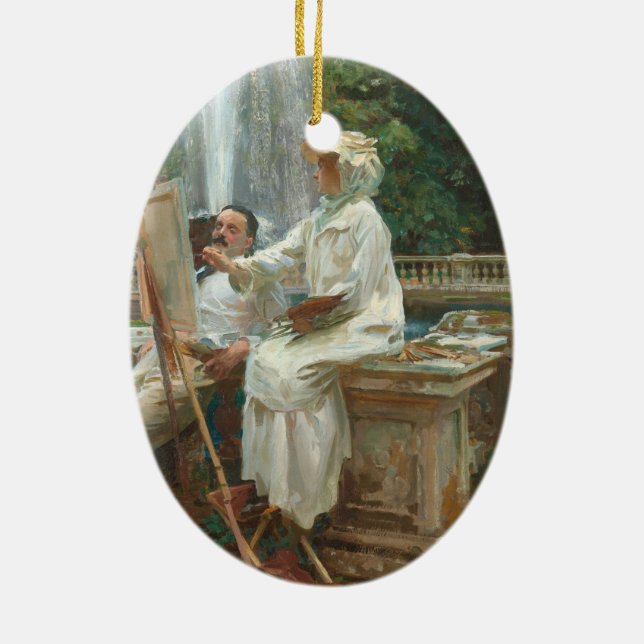 Ornamento De Cerâmica Fonte: Villa Torlonia Frascati, Itália, por Sargen (Verso)