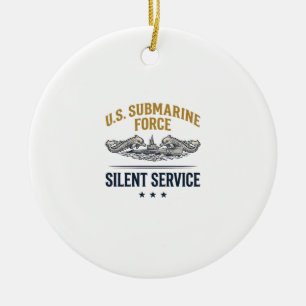 Ornamento De Cerâmica Força Submarina Vintage Serviço Silencioso Vetor D