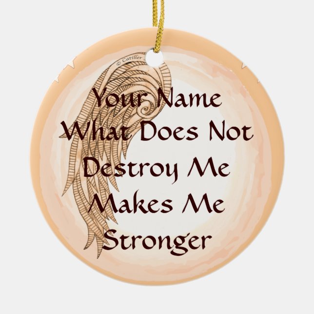 Ornamento De Cerâmica Força Wing (Frente)