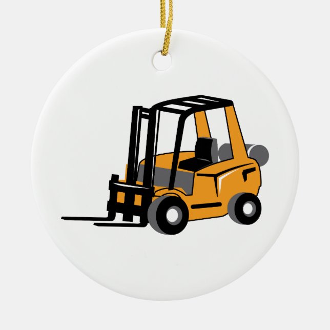 ORNAMENTO DE CERÂMICA FORKLIFT (Frente)