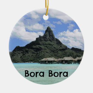 Ornamento De Cerâmica Formação ideal do atol de Bora Bora Tahiti das