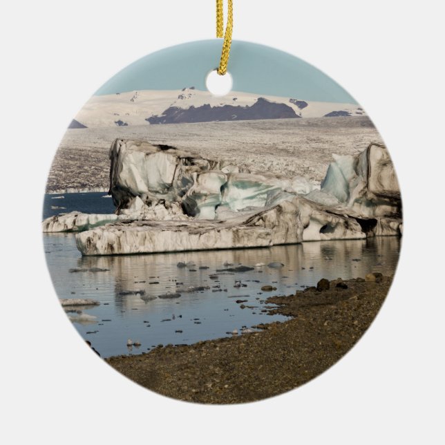 Ornamento De Cerâmica Formações de Iceberg (Frente)