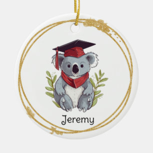 Ornamento De Cerâmica Formando do Jardim de Infância Cute Koala Bear