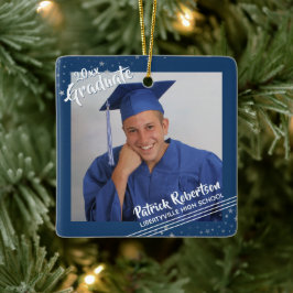 Ornamento De Cerâmica Formando moderno Nome manuscrito Azul de foto