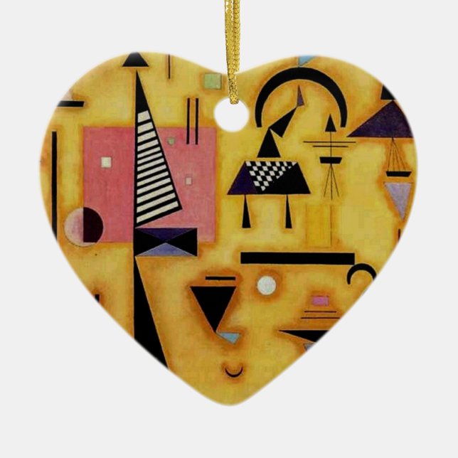 Ornamento De Cerâmica Formas Geométricas Rosa Abstrato Decisivas (Frente)