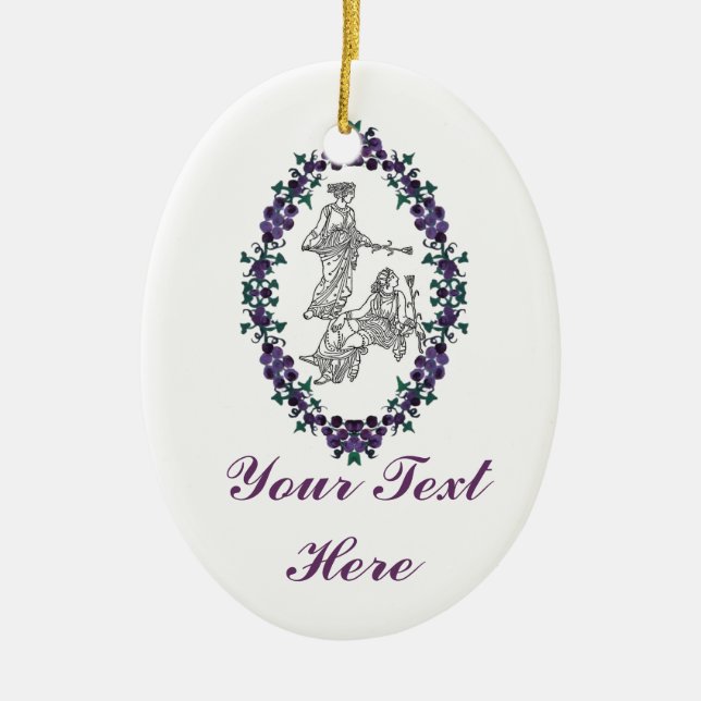 Ornamento De Cerâmica Formas Grecian antigas (Frente)