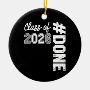 Ornamento De Cerâmica Formatura da Turma de 2026 Graduação 26 Graduado O