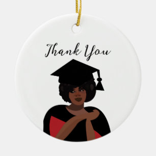 Ornamento De Cerâmica Formatura de Mulher Sorridente Personalizada
