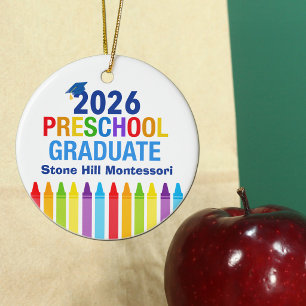 Ornamento De Cerâmica Formatura na Pré-Escola 2026 Lembrancinha Personal