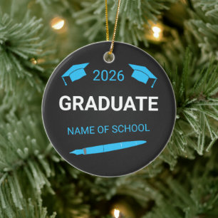 Ornamento De Cerâmica Formatura Personalizada da Faculdade 2026