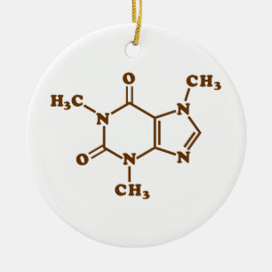 Ornamento De Cerâmica Fórmula Química Molecular Cafeína