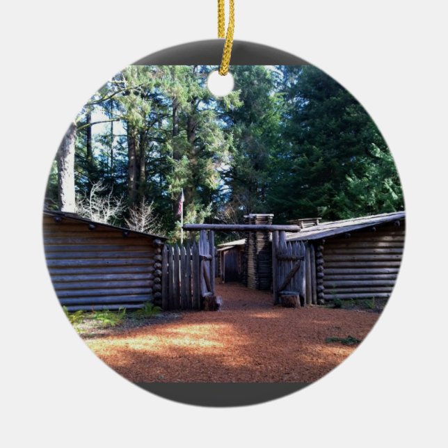 Ornamento De Cerâmica Fort Clatsop, Astoria, Oregon (Frente)