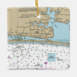 Ornamento De Cerâmica Fort Walton Beach Chart<br><div class="desc">Fort Walton Beach Enfeites de natal feito com gráfico náutico.</div>
