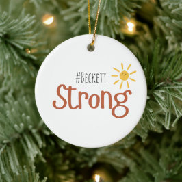 Ornamento De Cerâmica forte Natal para cancer de infância