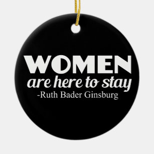 Ornamento De Cerâmica Fortes Mulheres Ruth Bader Ginsburg Citação Femini