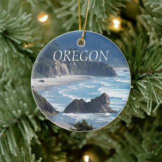 Ornamento De Cerâmica Foto Cena de Oregon Coastline