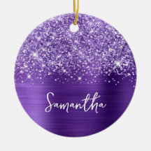 Foto com Nome Glam Amethyst Roxo Brilhante