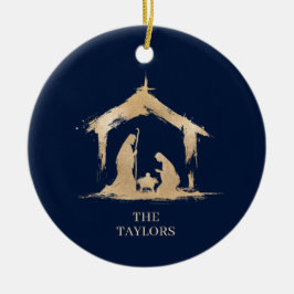Ornamento De Cerâmica Foto da Cena Religiosa de Natal