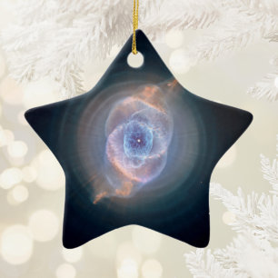 Ornamento De Cerâmica Foto da Estrela da Nebulosa do Olho do Gato